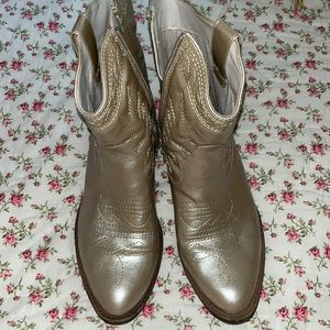 Metallic cowboy boots